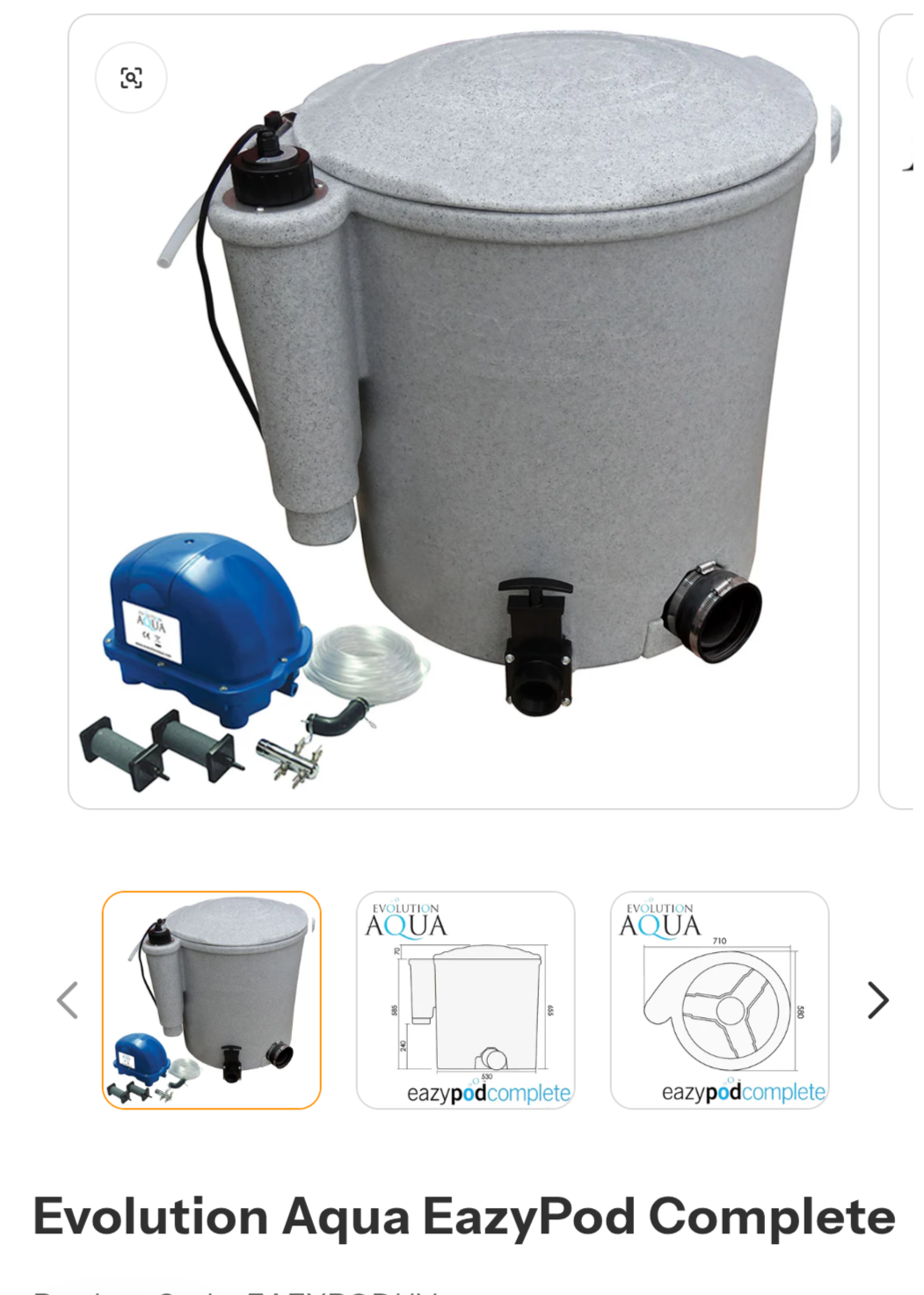 Raffle - Easypod complete kit. Easypod, UV & Air pump